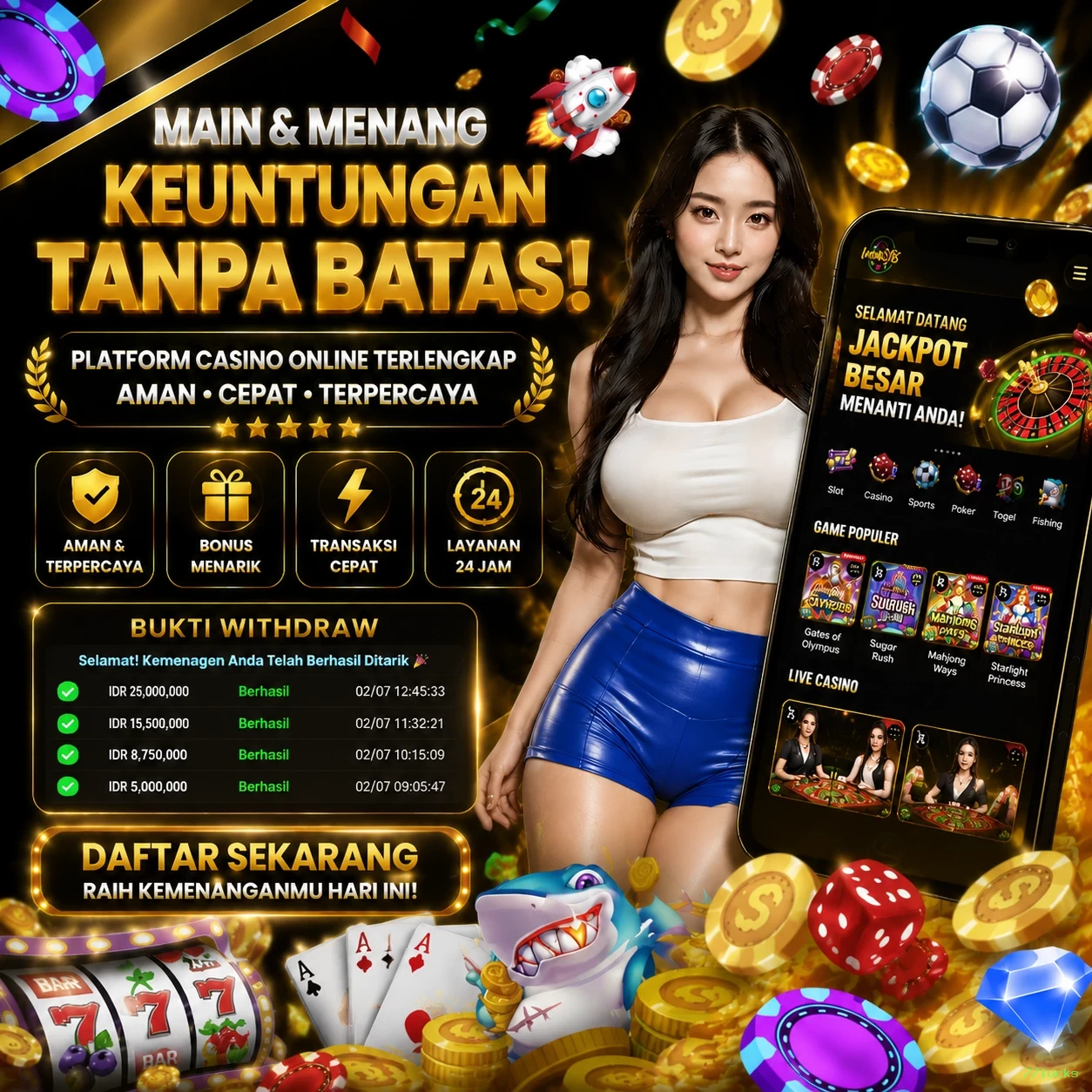 Kelebihan dan Kekurangan Bermain di 77lucks